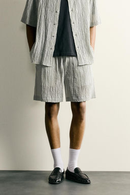 BERMUDA RELAXED FIT RELIEVE / Gris claro - Zara фото 2