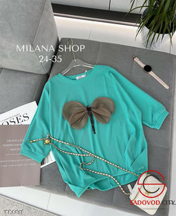 Жеснкая блузка с апликацией