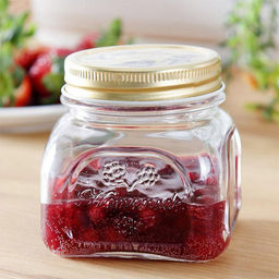 Банка стеклянная с винтовой крышкой "Хоммейд (Home Made)" 0,3л, 8х8х8см, металлическая крышка, Pasabahce (Россия)