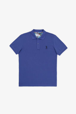 Erkek Slim Fit Polo Yaka Mavi Basic Ti__rt - U.s. polo assn фото 6