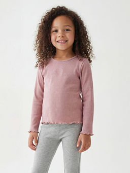 Bisiklet Yaka Simli K?z ?ocuk Ti??rt 2li