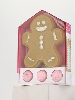 Подарочный набор Сладкого Нового года: мочалка для тела и бомбочки для ванны 3 шт х 40 г, URAL LAB