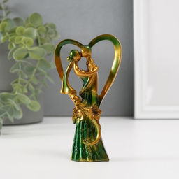 Фигурка полистоун Влюблённые в сердце, 12?6.8?3.5 см