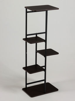 Подставка для цветов Greengo, 5 полок, 36×23×94 см, напольная, каркас металл, полки МДФ, чёрная