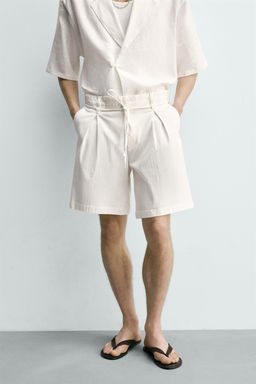 BERMUDA RELAXED FIT PLIEGUES / Crudo - Zara фото 2