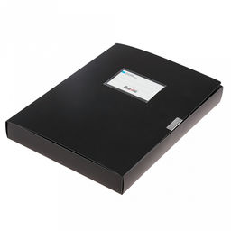 Папка-органайзер (короб) "Архивная" А4 23,4х31х3,5см, пластик, на липучке, цвет черный (Китай)