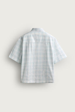 CAMISA DENIM RELAXED FIT CUADROS / Azul cielo - Zara фото 7