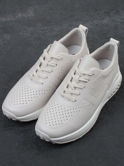03-23F-2 BEIGE Кроссовки женские (натуральная кожа)