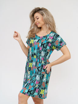 532 Туника "Буквы на хаки"