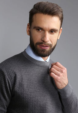 Джемпер мужской GREG G121-RH146-20 (серый)  фото 7