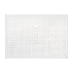 Цена за 12 шт. Папка-конверт на кнопке, А4, 140 мкм, Calligrata «Клетка», прозрачная