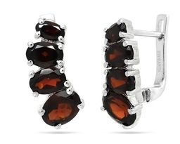 Серьги из серебра гранат, Фалина