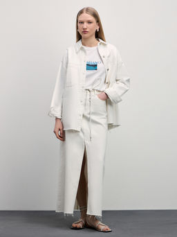 Футболка прямого кроя с принтом / Zarina  фото 3