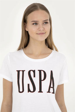 Женская белая футболка с круглым вырезом - U.s. polo assn фото 3