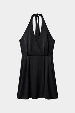 Платье мини из сатина с драпированным лифом - Mollis фото 6