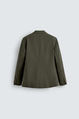 DOUBLE-BREASTED WOOL SUIT BLAZER - Zara фото 8