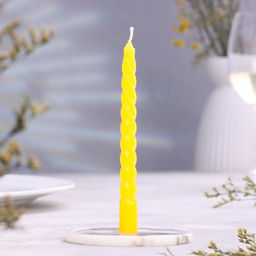 Цена за 3 шт. Набор свечей ароматических витых, 1.5×15 см, 2 шт., лимон