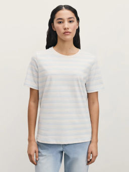 Футболка в полоску из хлопка / Zarina  фото 3