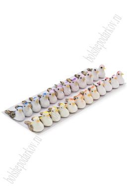 Птички декоративные 3,8 см (24 шт) SF-7838, микс №6