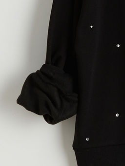 Bisiklet Yaka Ta?l? K?z ?ocuk Sweatshirt