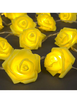 Гирлянда Нить 5 м с насадками Розы жёлтые, IP20, прозрачная нить, 20 LED, свечение тёплое белое, 220 В - Luazon lighting фото 5