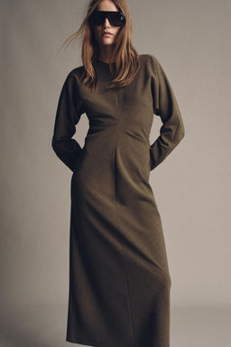 ZW COLLECTION DRAPED MIDI DRESS