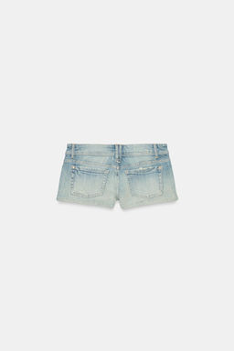SHORTS MINI DENIM TRF TIRO BAJO / Azul claro - Zara фото 6