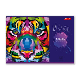 Светоч 40АЛСК4_1_3_9 Альбом для рисования 100 г/м2 A4 29 х 20.5 см 40 л. 5 шт. на скобе 000233 Радужный зверь