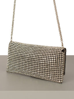 LACCOMA сумка ST167-червонное серебро стразы  фото 4