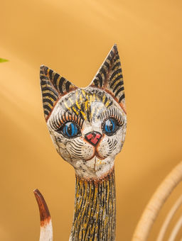 Сувенир «Кошка», 60×14×6 см, дерево, МИКС