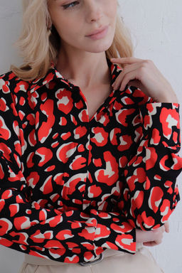 11538 Рубашка с супатной застёжкой красно-чёрная - Martichelli фото 5