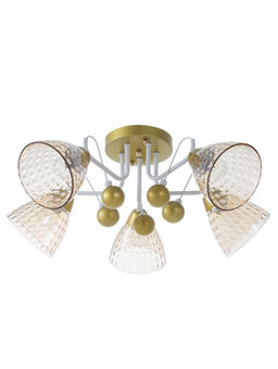 Люстра 12233/5, 5хE27, 60 Вт, золото/белый
