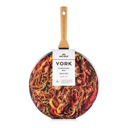 Сковорода-вок с крышкой Walmer York Induction, 28 см, цвет светлое дерево  фото 4