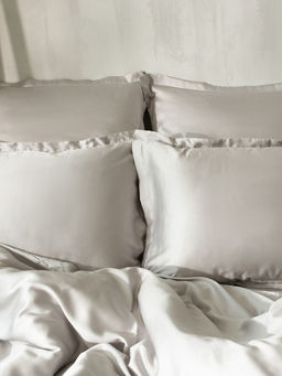 Наволочка SL Home Tencel, 50×70+3 см, тенсель, эвкалиптовое волокно 100%, светло-серая