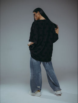 Ирбис футболка женская (махра Микки черный)