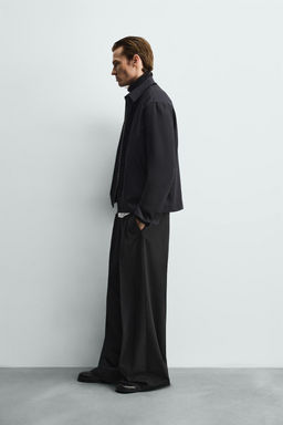 WIDE-LEG PLEATED TROUSERS - Zara фото 4