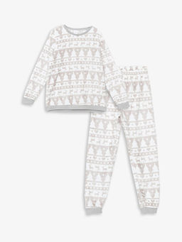 Bisiklet Yaka Pel?? K?z ?ocuk Pijama Tak?m?