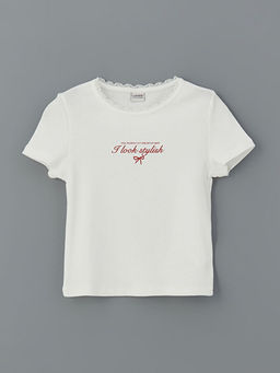 Bisiklet Yaka K?z ?ocuk Ti??rt