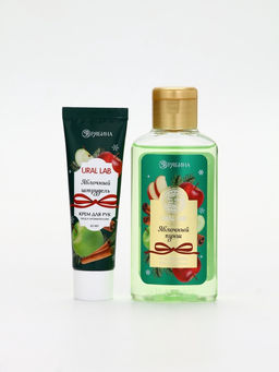 URAL LAB Арома Саунд Набор гель для душа, крем для рук и пилка для ногтей, яблоко