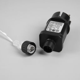 Гирлянда Нить 100 м роса, IP44, серебристая нить, 1000 LED, свечение мульти, 18 В - Luazon lighting фото 4