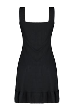 Siyah*001 Kare Yaka Volanl? A-Line Mini Orme Mini Elbise TWOSS23EL00348 - Trendyolmilla фото 18