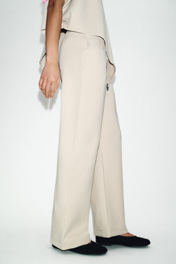 INTERLOCK STRAIGHT-LEG TROUSERS - Zara фото 11