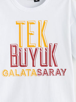 Bisiklet Yaka Galatasaray Bask?l? Erkek ?ocuk Ti??rt