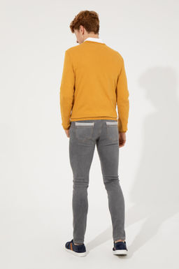 Erkek Gri Jean Pantolon