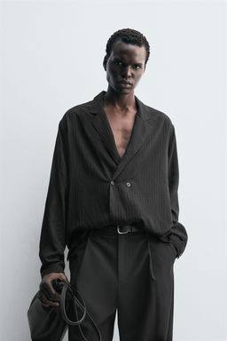STRIPED KIMONO SHIRT - Zara фото 2