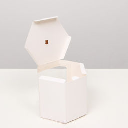 Цена за 10 шт. Коробка шестигранная, с окном, белая, 10 х 10 х 10 см - UPAK LAND фото 3