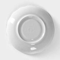 Чайная пара Добрушский завод «Бельё», 2 предмета: чашка 250 мл, блюдце 15 см, фарфор, белая