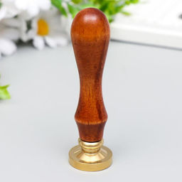 Печать для сургуча с деревянной ручкой «Корона с буквой D», 9×2.5×2.5 см