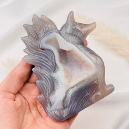 Лиса Кицунэ из Агата с жеодой - Радуга самоцветов фото 2