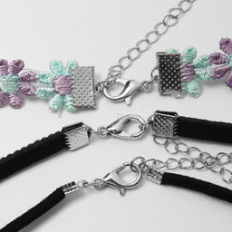 Чокер Трио цветы и бант (набор 3 шт.), цветной, 32 см - Queen fair фото 3